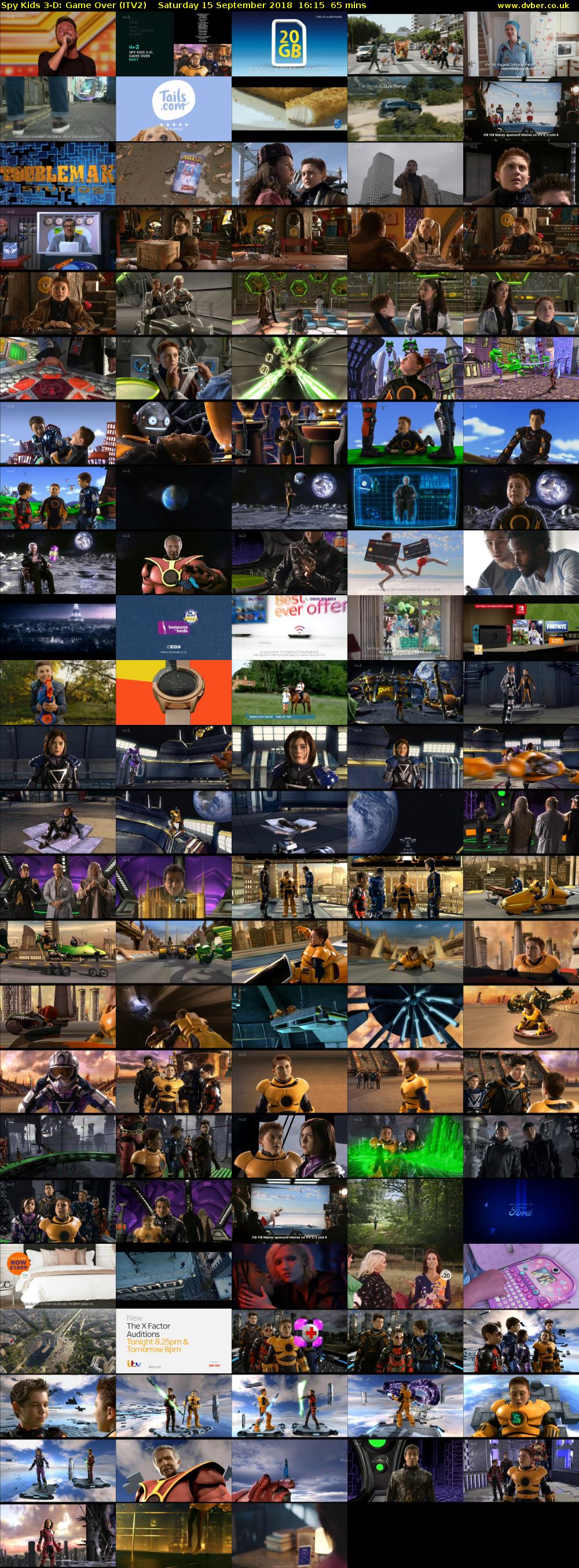 Spy Kids 3-D: Game Over (ITV2) Saturday 15 September 2018 16:15 - 17:20