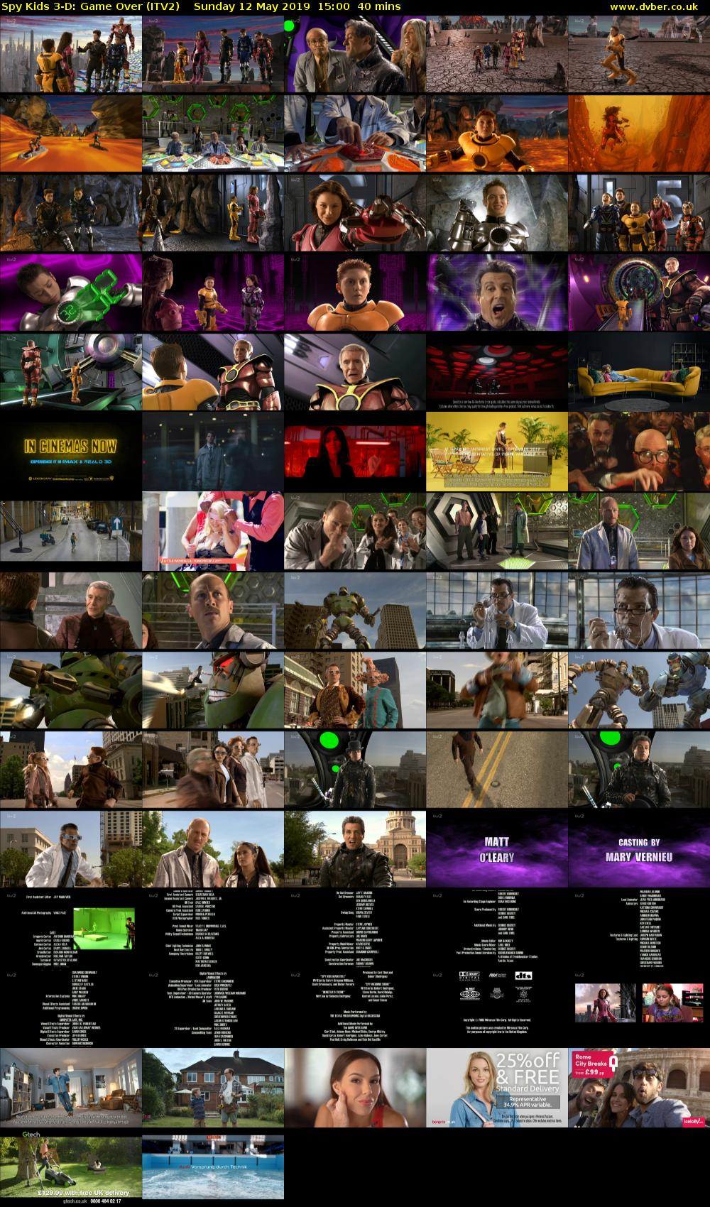 Spy Kids 3-D: Game Over (ITV2) Sunday 12 May 2019 15:00 - 15:40