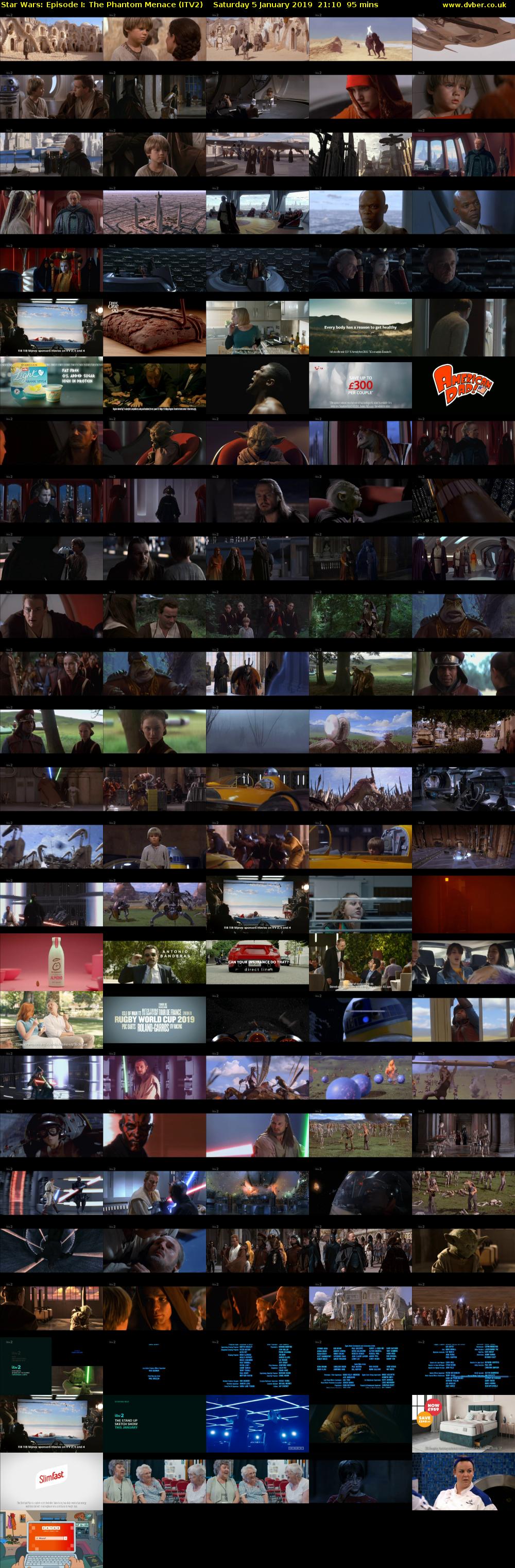 Star Wars: Episode I: The Phantom Menace (ITV2) Saturday 5 January 2019 21:10 - 22:45