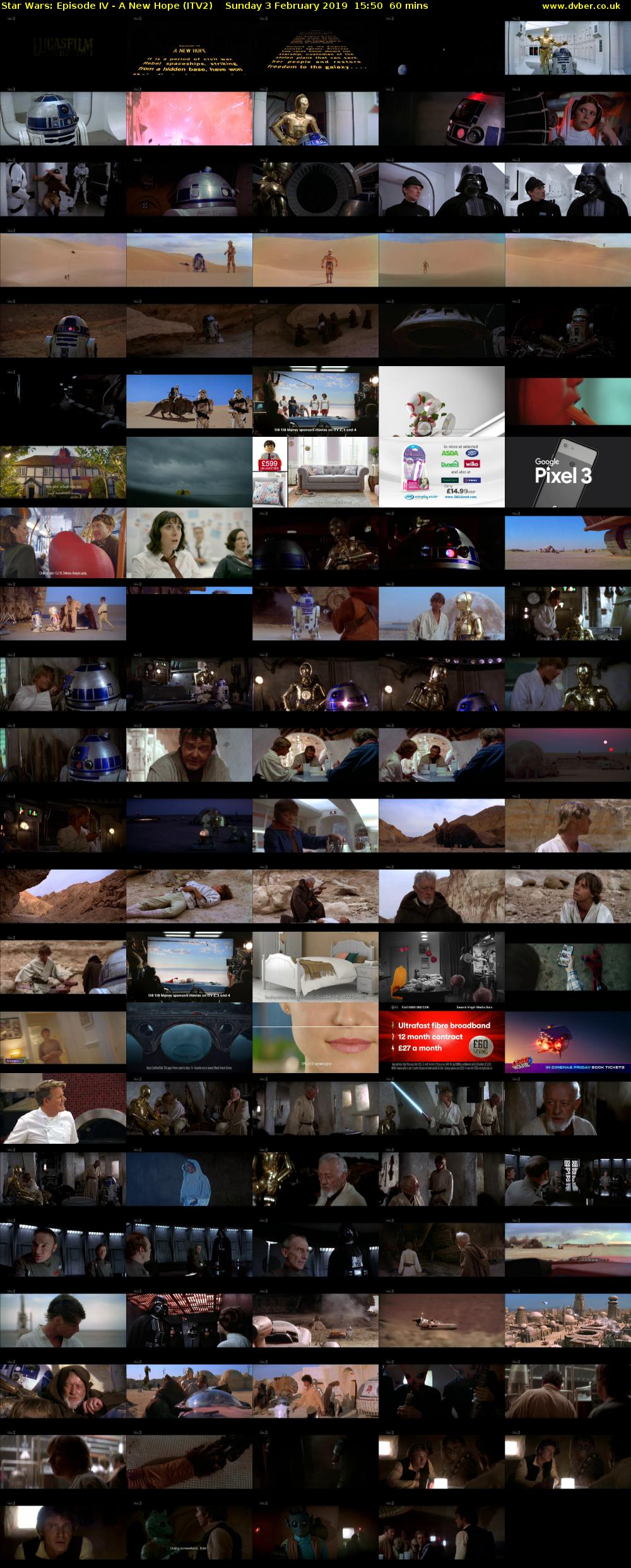 Star Wars: Episode IV - A New Hope (ITV2) Sunday 3 February 2019 15:50 - 16:50