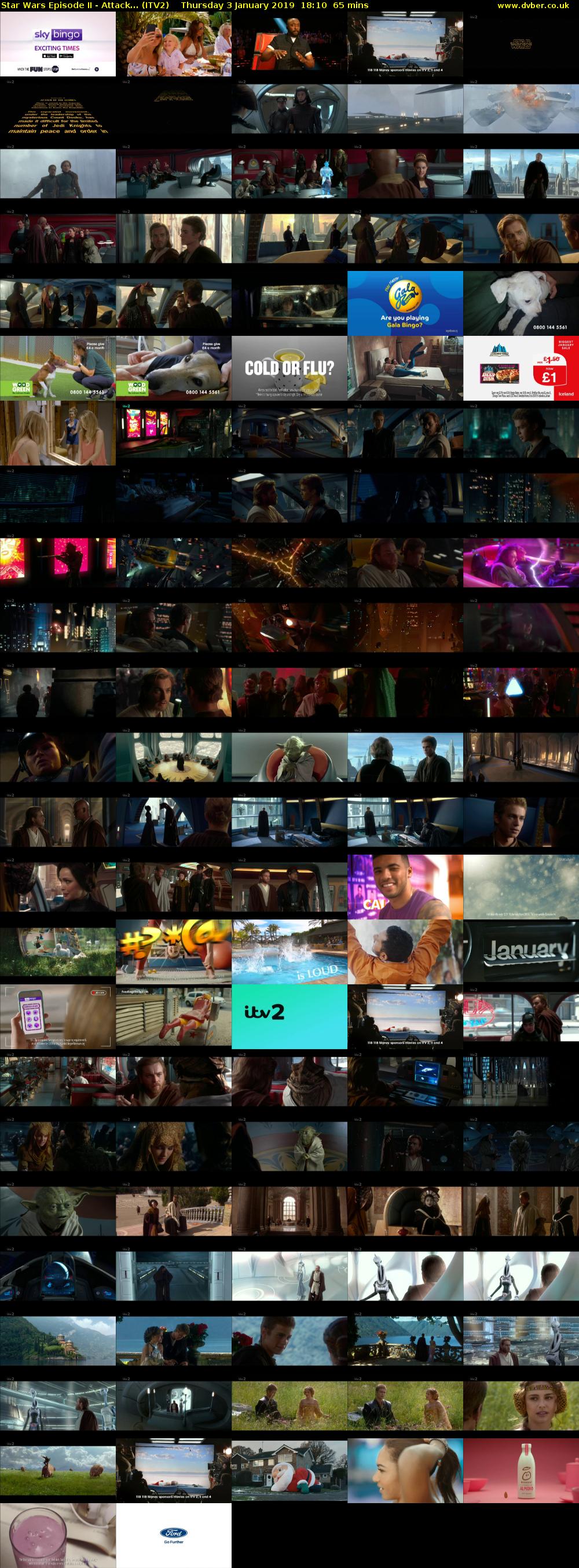 Star Wars Episode II - Attack... (ITV2) Thursday 3 January 2019 18:10 - 19:15