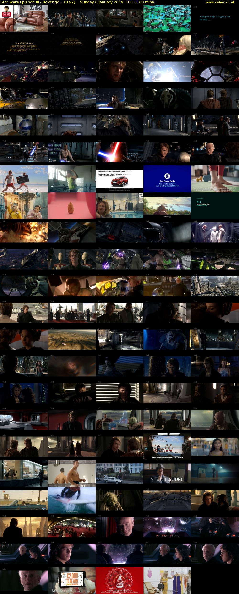 Star Wars Episode III - Revenge... (ITV2) Sunday 6 January 2019 18:15 - 19:15