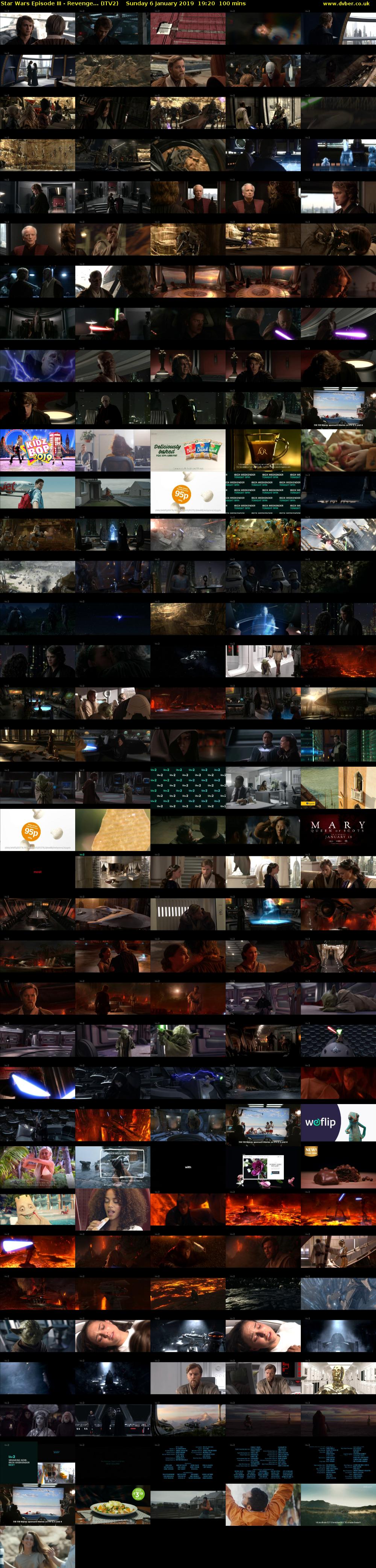 Star Wars Episode III - Revenge... (ITV2) Sunday 6 January 2019 19:20 - 21:00