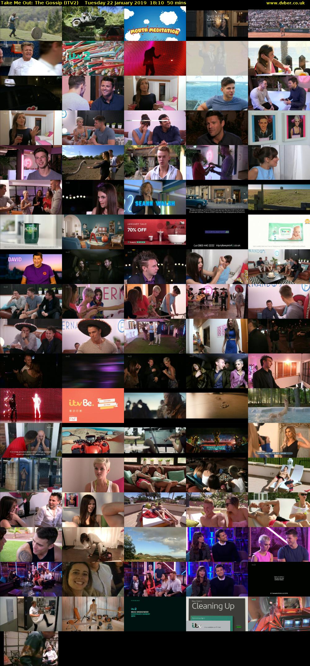 Take Me Out: The Gossip (ITV2) Tuesday 22 January 2019 18:10 - 19:00