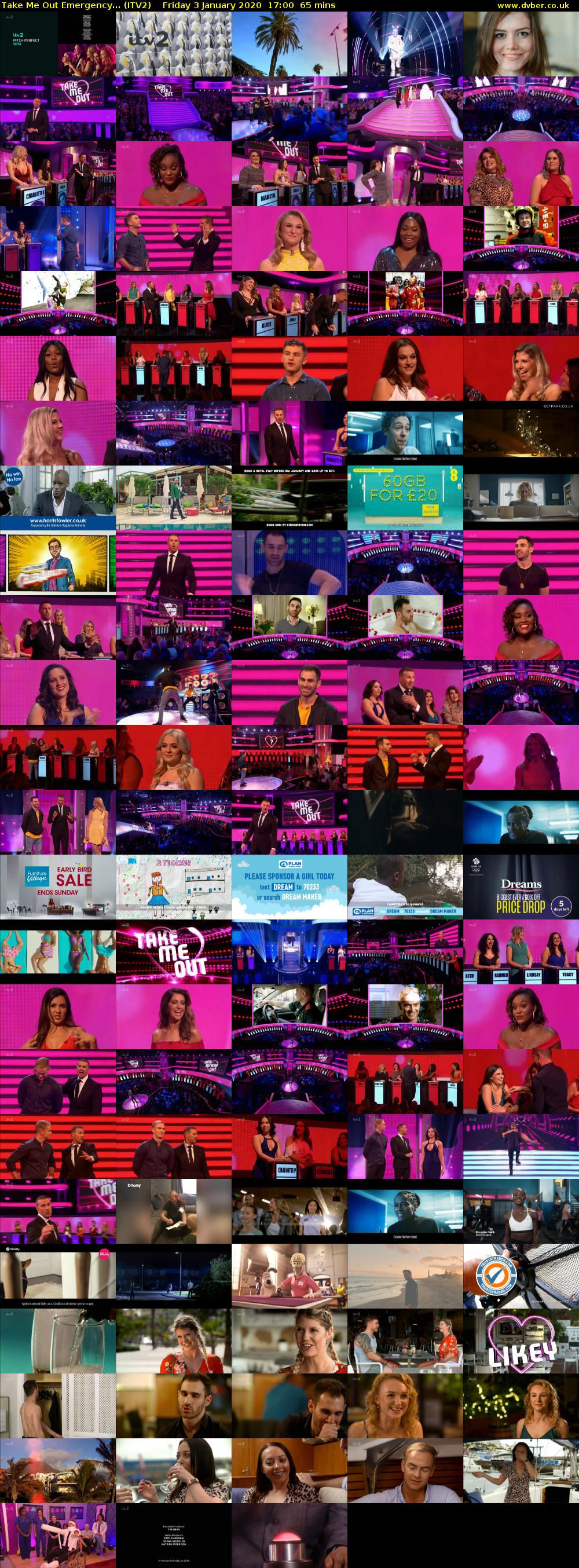 Take Me Out Emergency... (ITV2) Friday 3 January 2020 17:00 - 18:05