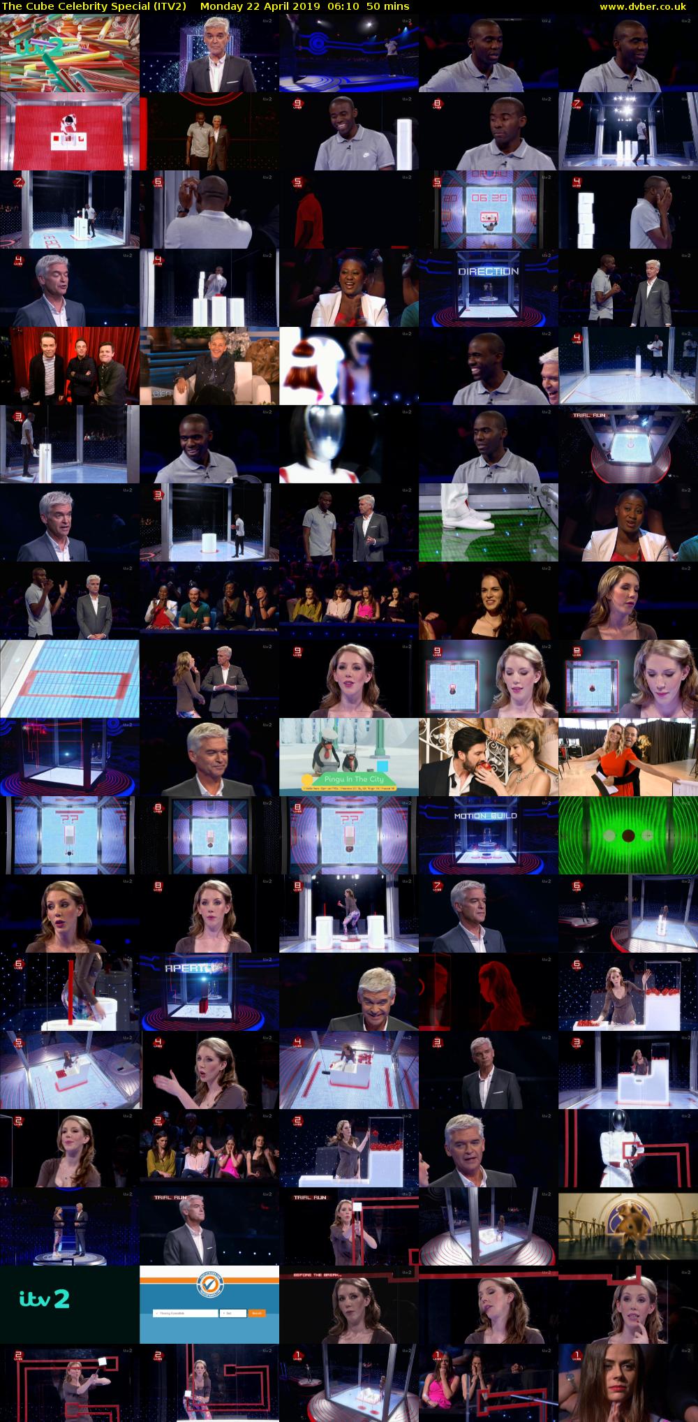 The Cube Celebrity Special (ITV2) Monday 22 April 2019 06:10 - 07:00