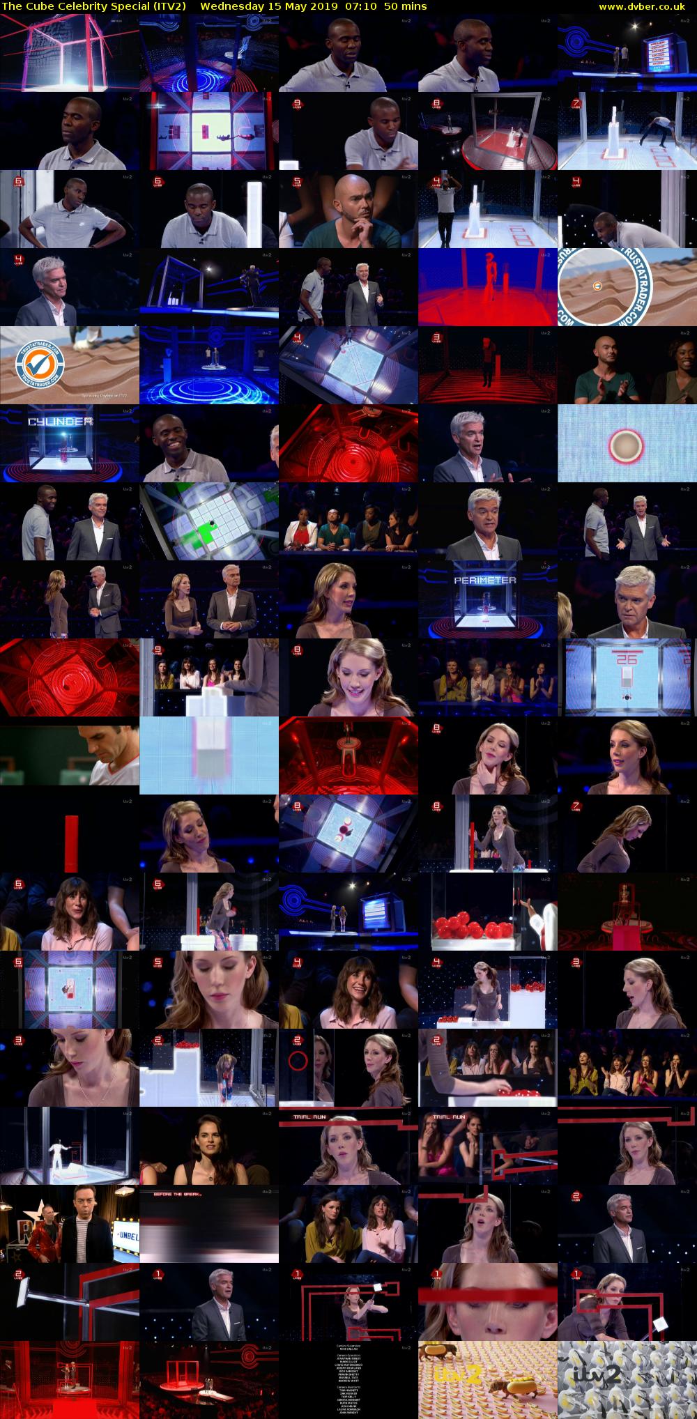 The Cube Celebrity Special (ITV2) Wednesday 15 May 2019 07:10 - 08:00