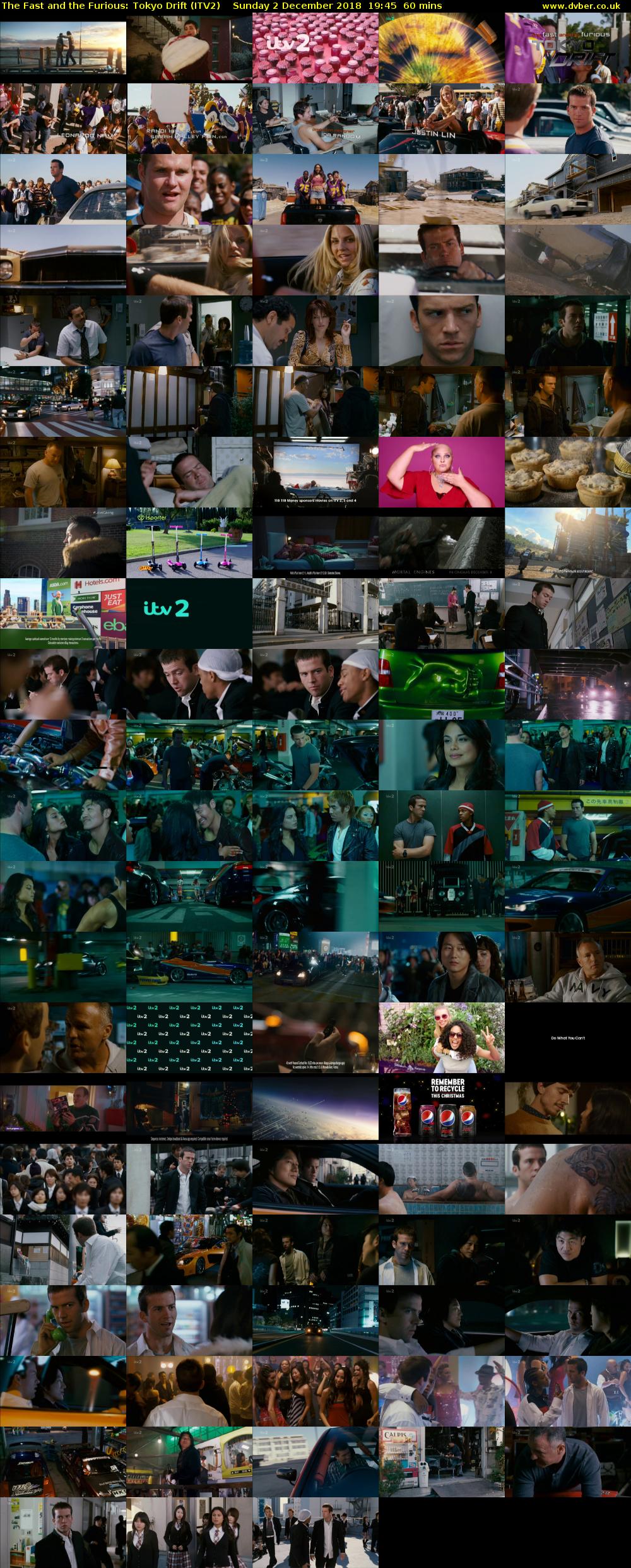 The Fast and the Furious: Tokyo Drift (ITV2) Sunday 2 December 2018 19:45 - 20:45