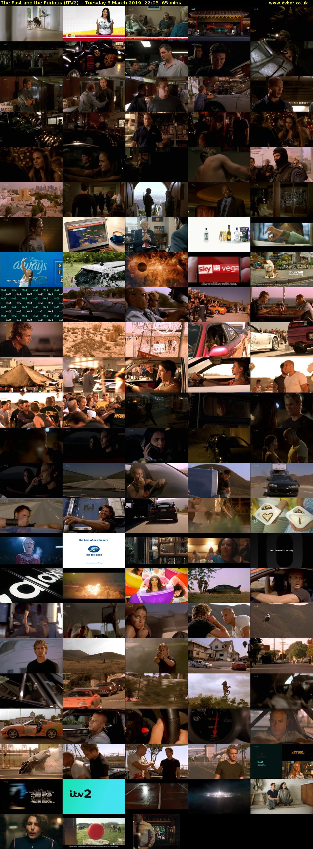 The Fast and the Furious (ITV2) Tuesday 5 March 2019 22:05 - 23:10