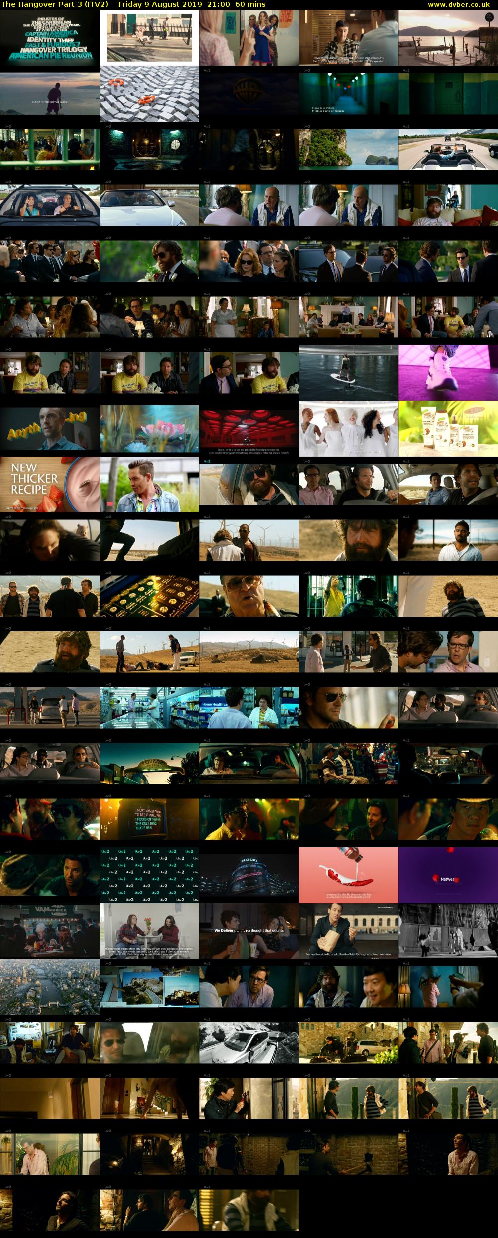 The Hangover Part 3 (ITV2) Friday 9 August 2019 21:00 - 22:00