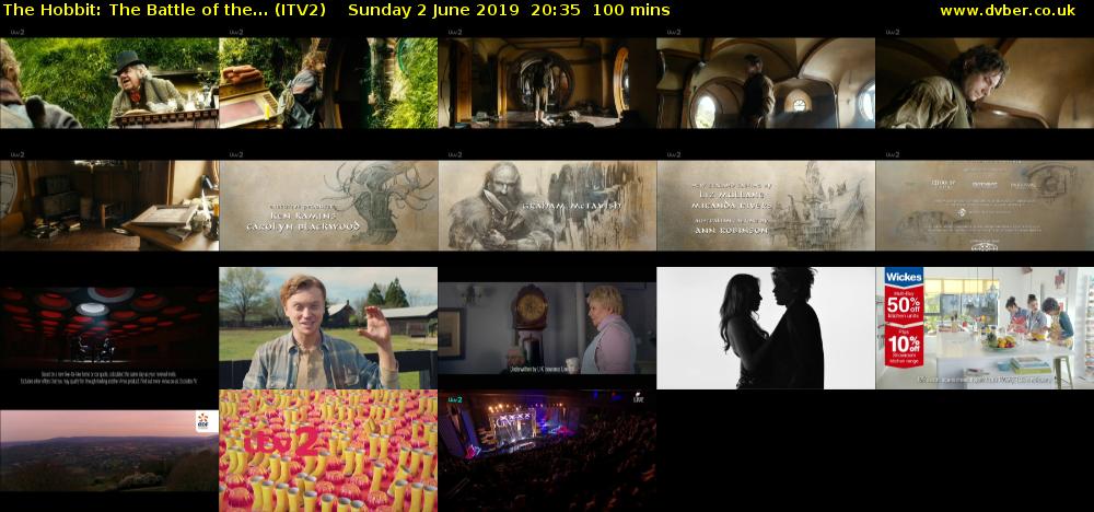 The Hobbit: The Battle of the... (ITV2) Sunday 2 June 2019 20:35 - 22:15
