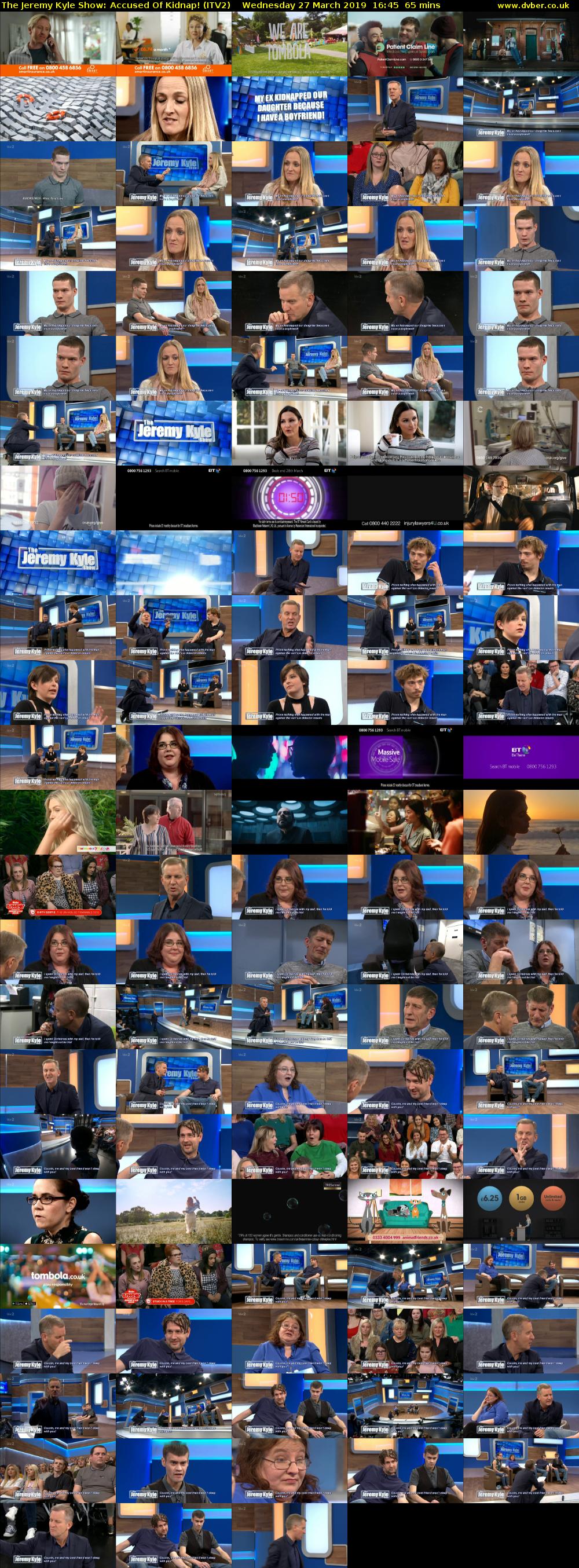 The Jeremy Kyle Show: Accused Of Kidnap! (ITV2) Wednesday 27 March 2019 16:45 - 17:50