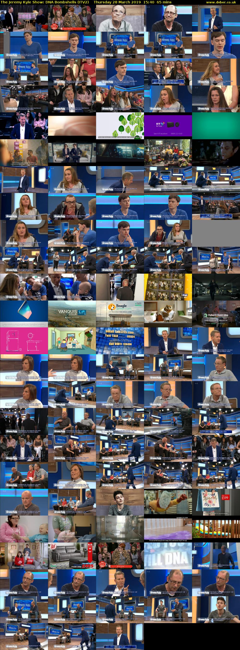 The Jeremy Kyle Show: DNA Bombshells (ITV2) Thursday 28 March 2019 15:40 - 16:45