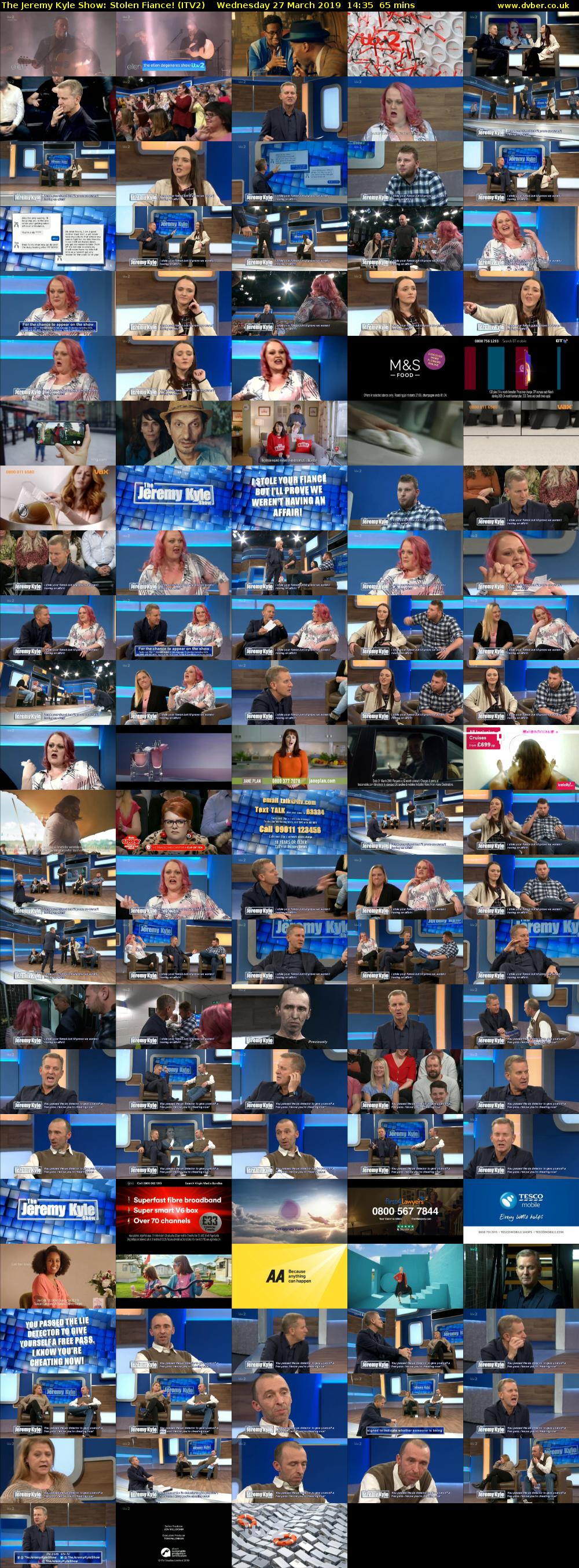 The Jeremy Kyle Show: Stolen Fiance! (ITV2) Wednesday 27 March 2019 14:35 - 15:40