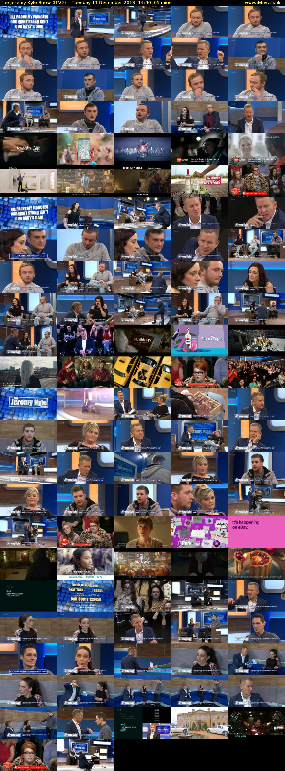 The Jeremy Kyle Show (ITV2) Tuesday 11 December 2018 14:40 - 15:45