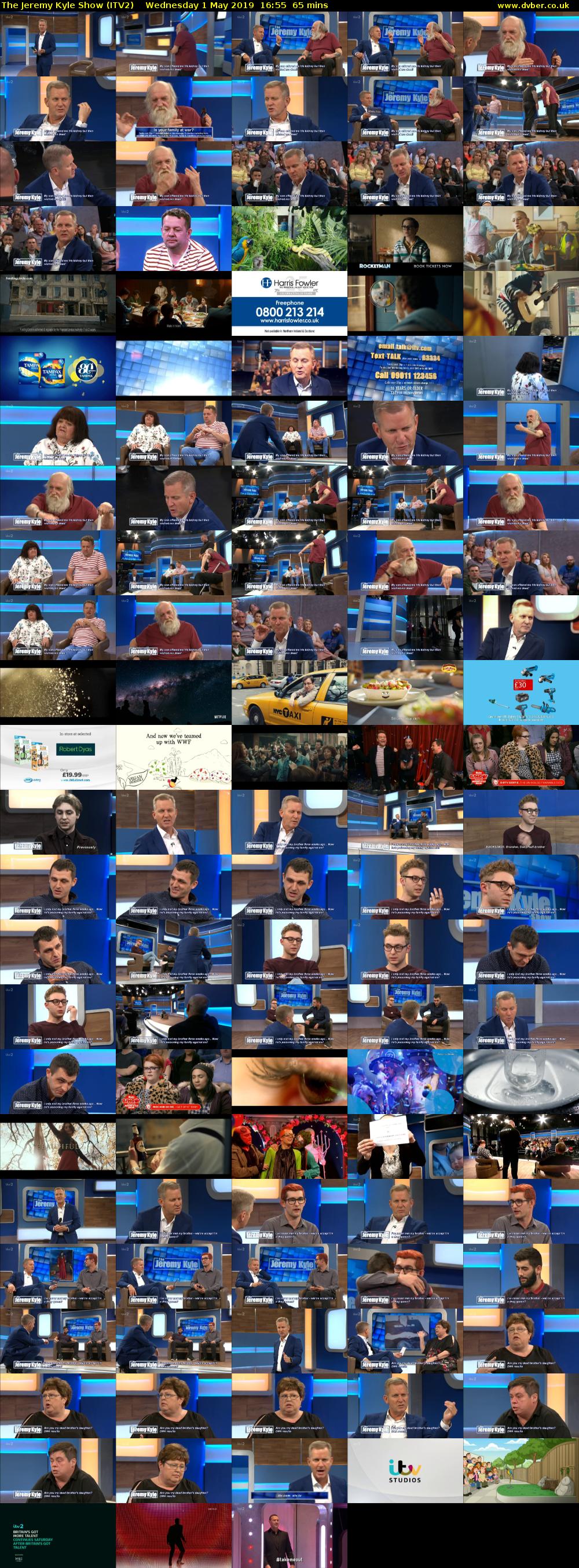 The Jeremy Kyle Show (ITV2) Wednesday 1 May 2019 16:55 - 18:00