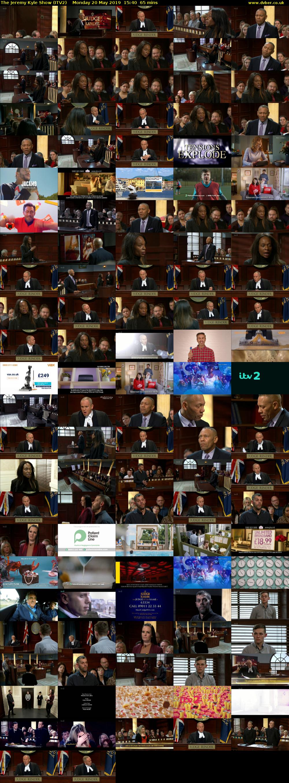The Jeremy Kyle Show (ITV2) Monday 20 May 2019 15:40 - 16:45