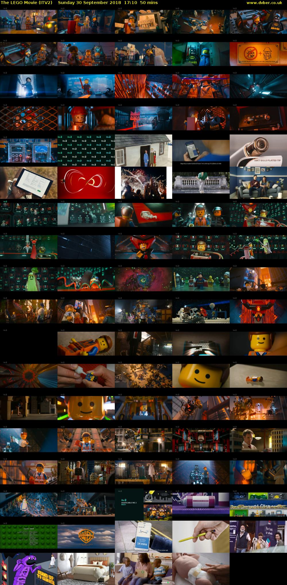 The LEGO Movie (ITV2) Sunday 30 September 2018 17:10 - 18:00