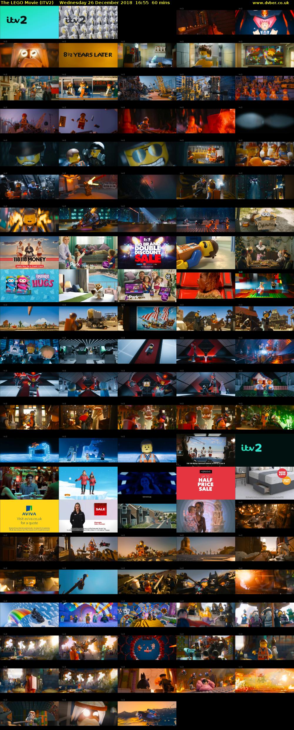 The LEGO Movie (ITV2) Wednesday 26 December 2018 16:55 - 17:55