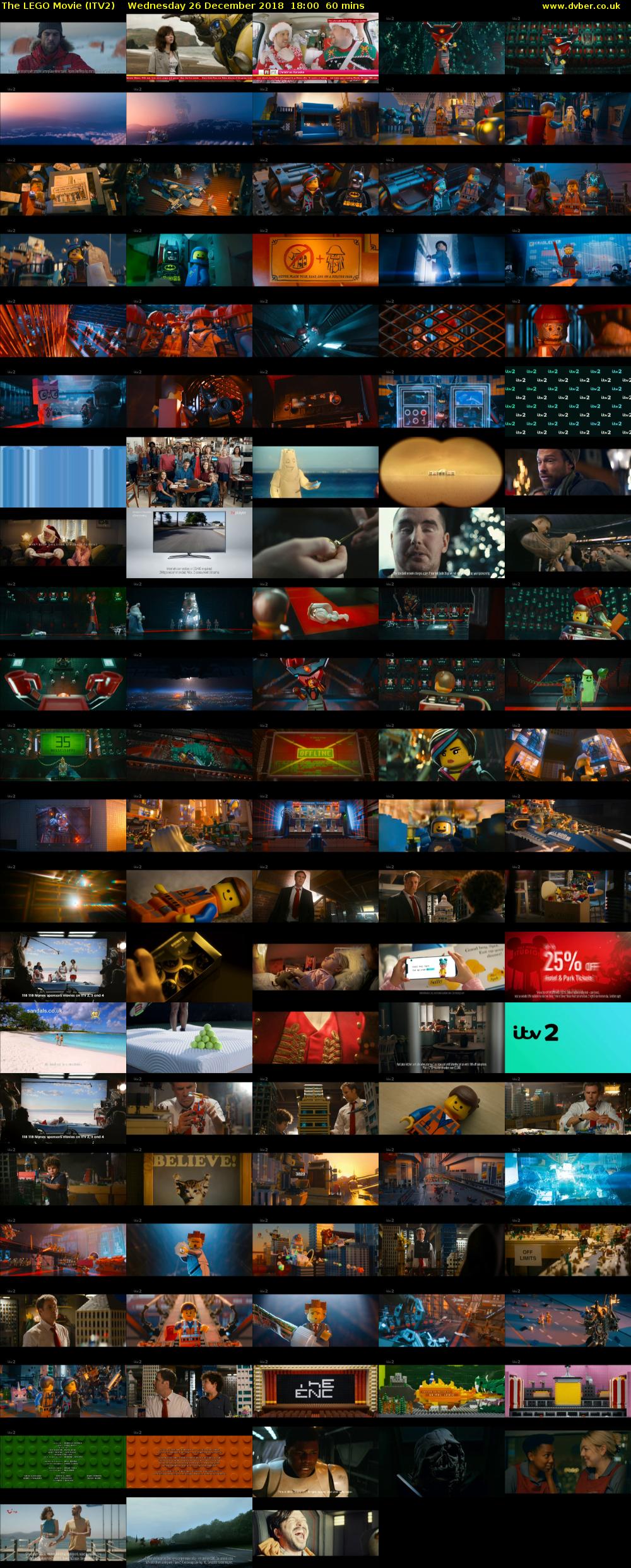 The LEGO Movie (ITV2) Wednesday 26 December 2018 18:00 - 19:00