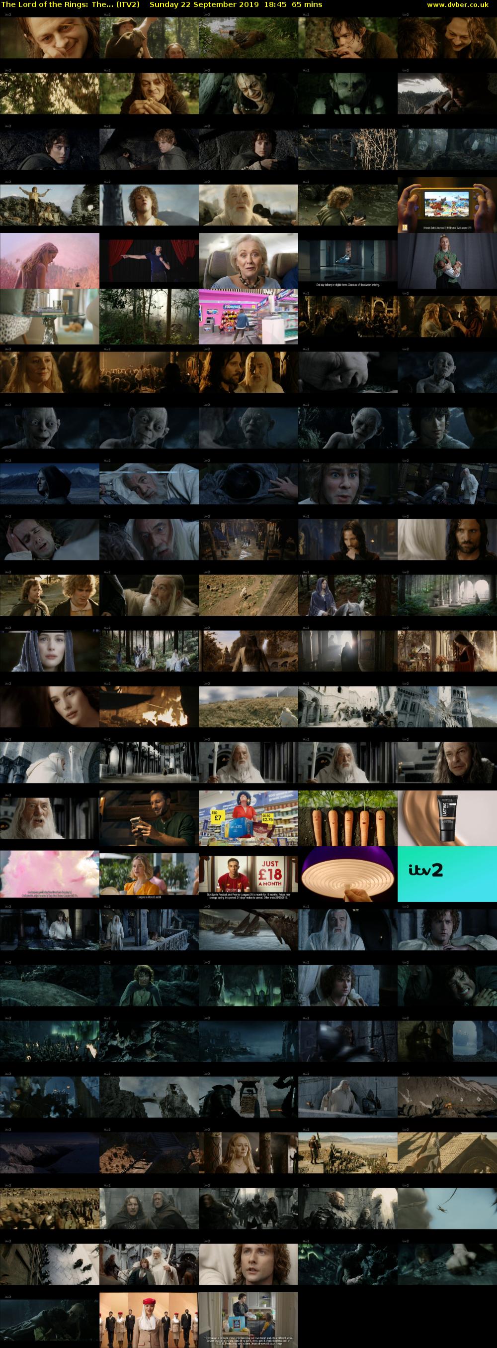 The Lord of the Rings: The... (ITV2) Sunday 22 September 2019 18:45 - 19:50