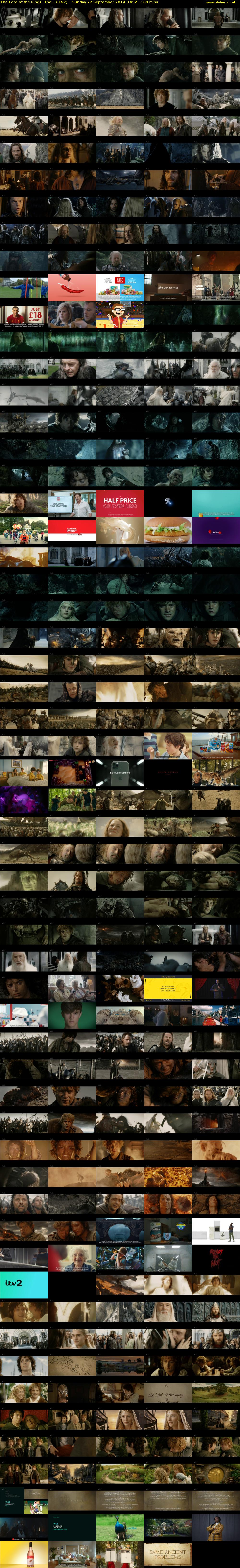 The Lord of the Rings: The... (ITV2) Sunday 22 September 2019 19:55 - 22:35