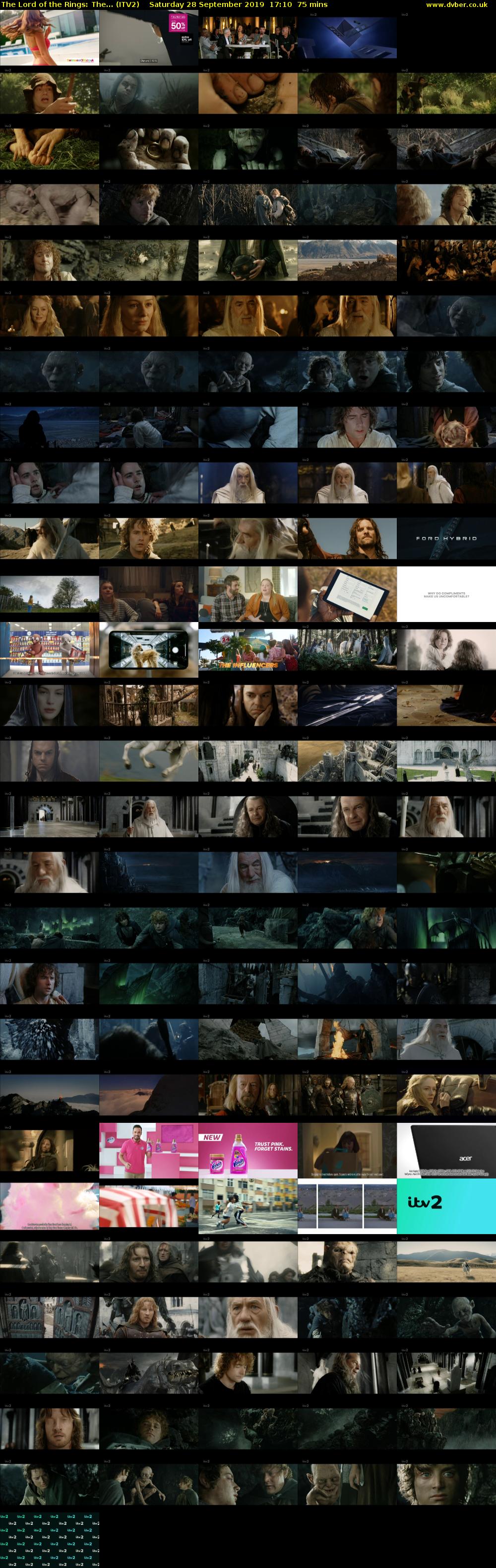 The Lord of the Rings: The... (ITV2) Saturday 28 September 2019 17:10 - 18:25
