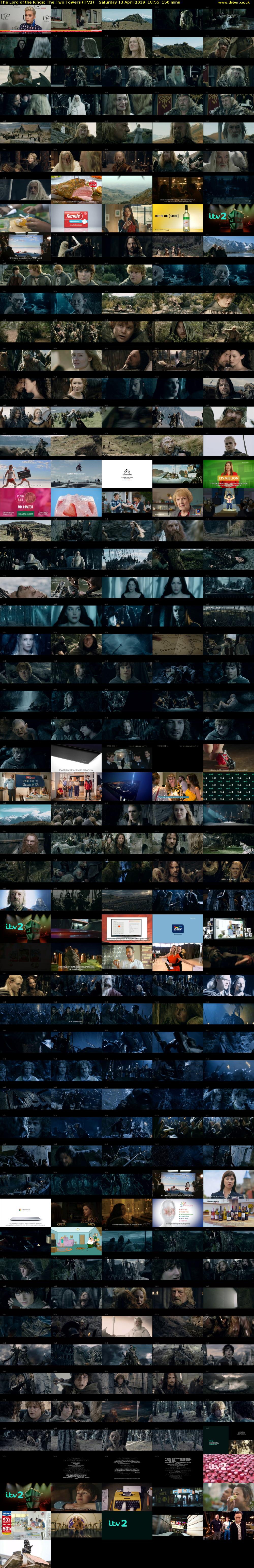 The Lord of the Rings: The Two Towers (ITV2) Saturday 13 April 2019 18:55 - 21:25