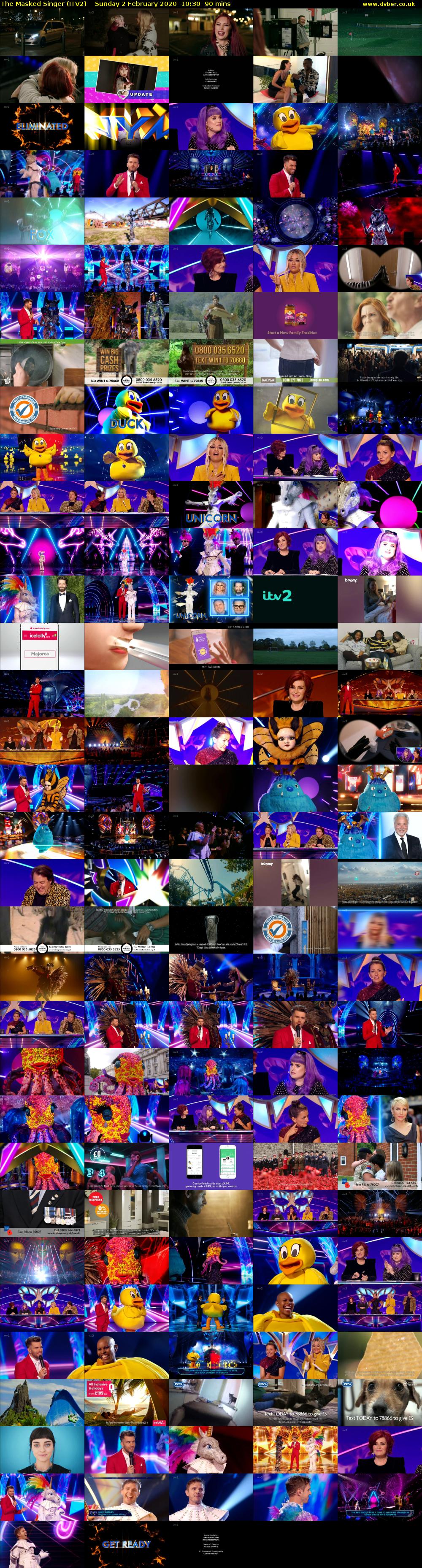 The Masked Singer (ITV2) Sunday 2 February 2020 10:30 - 12:00