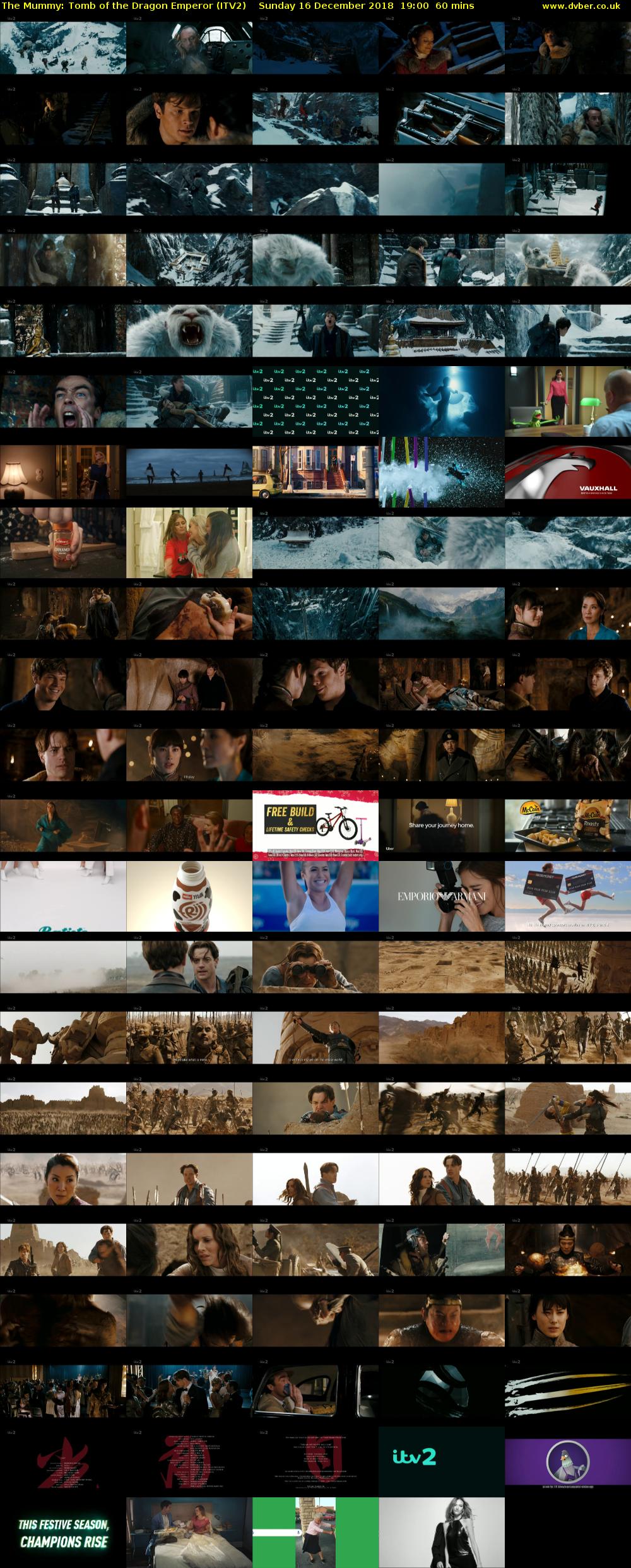 The Mummy: Tomb of the Dragon Emperor (ITV2) Sunday 16 December 2018 19:00 - 20:00