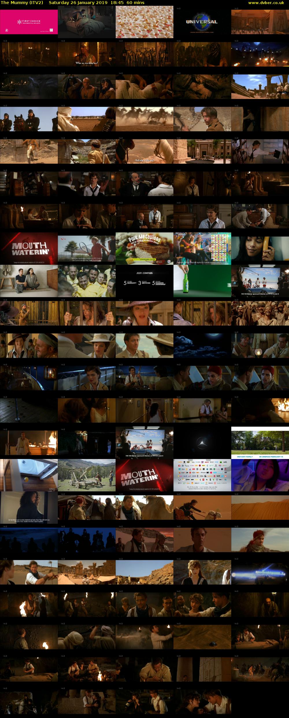 The Mummy (ITV2) Saturday 26 January 2019 18:45 - 19:45