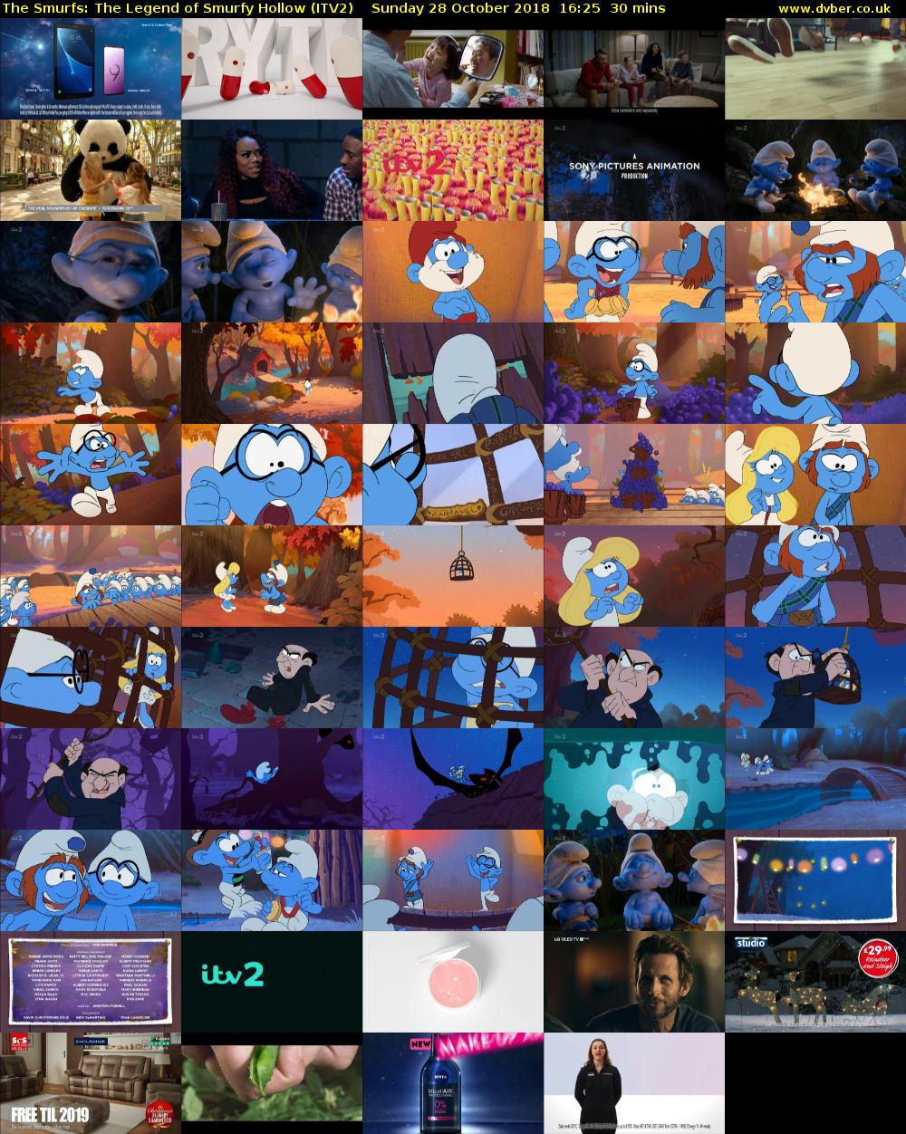 The Smurfs: The Legend of Smurfy Hollow (ITV2) Sunday 28 October 2018 16:25 - 16:55