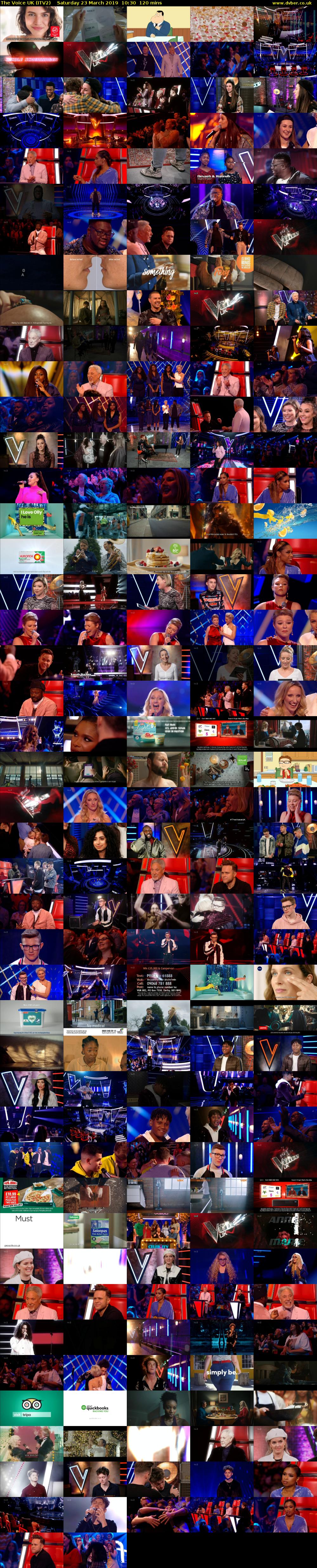 The Voice UK (ITV2) Saturday 23 March 2019 10:30 - 12:30