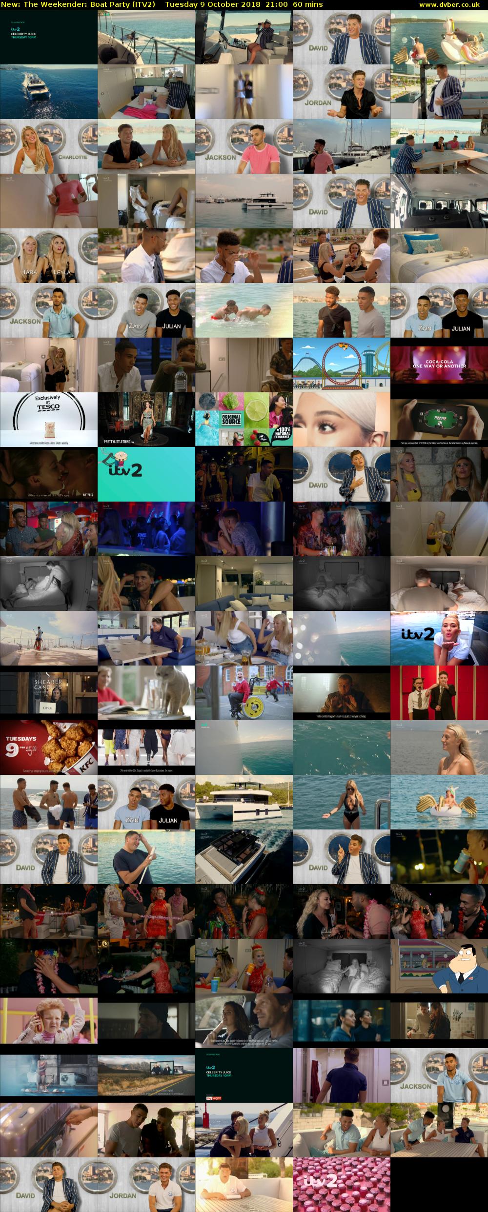 The Weekender: Boat Party (ITV2) Tuesday 9 October 2018 21:00 - 22:00