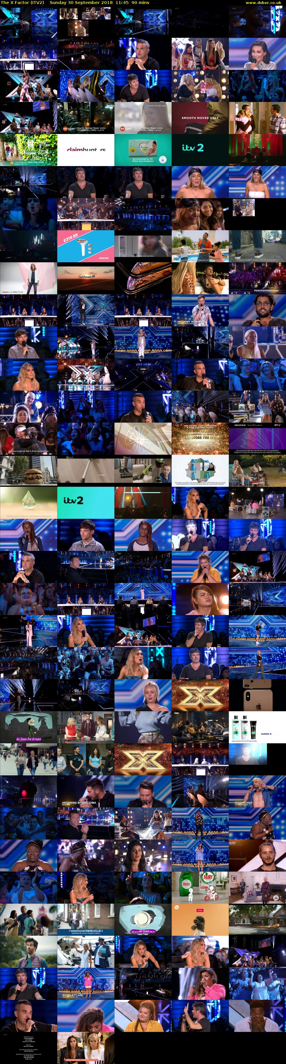 The X Factor (ITV2) Sunday 30 September 2018 11:45 - 13:15