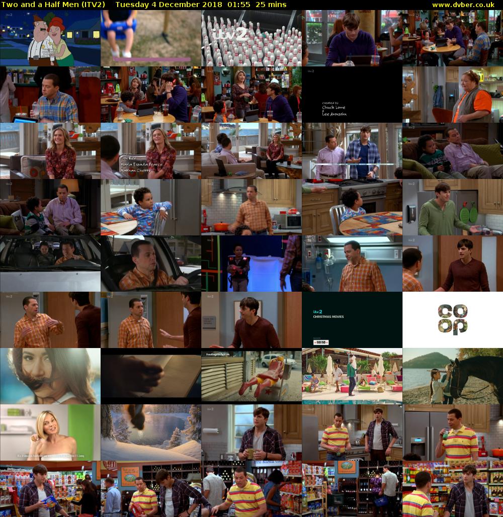 Two and a Half Men (ITV2) Tuesday 4 December 2018 01:55 - 02:20