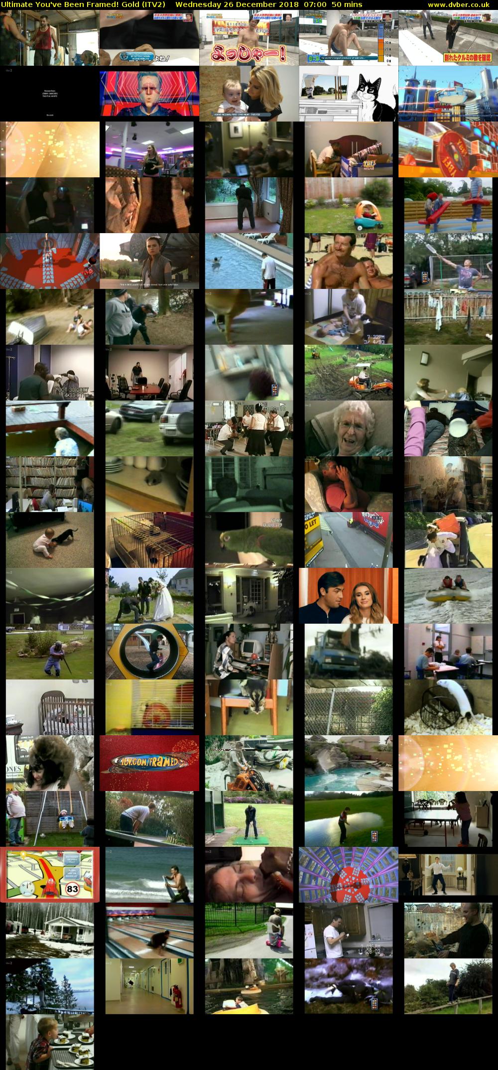 Ultimate You've Been Framed! Gold (ITV2) Wednesday 26 December 2018 07:00 - 07:50