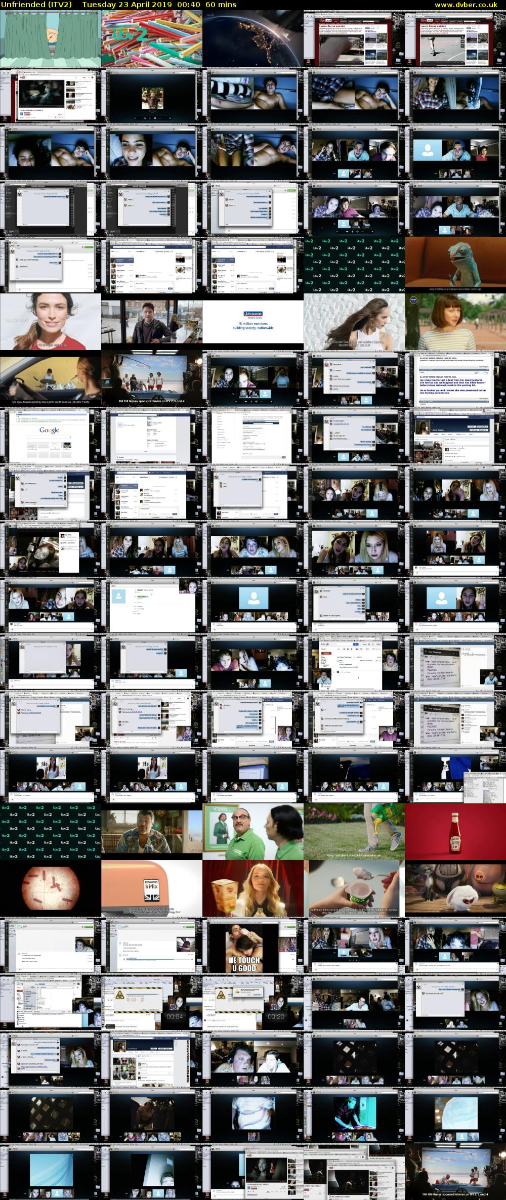 Unfriended (ITV2) Tuesday 23 April 2019 00:40 - 01:40