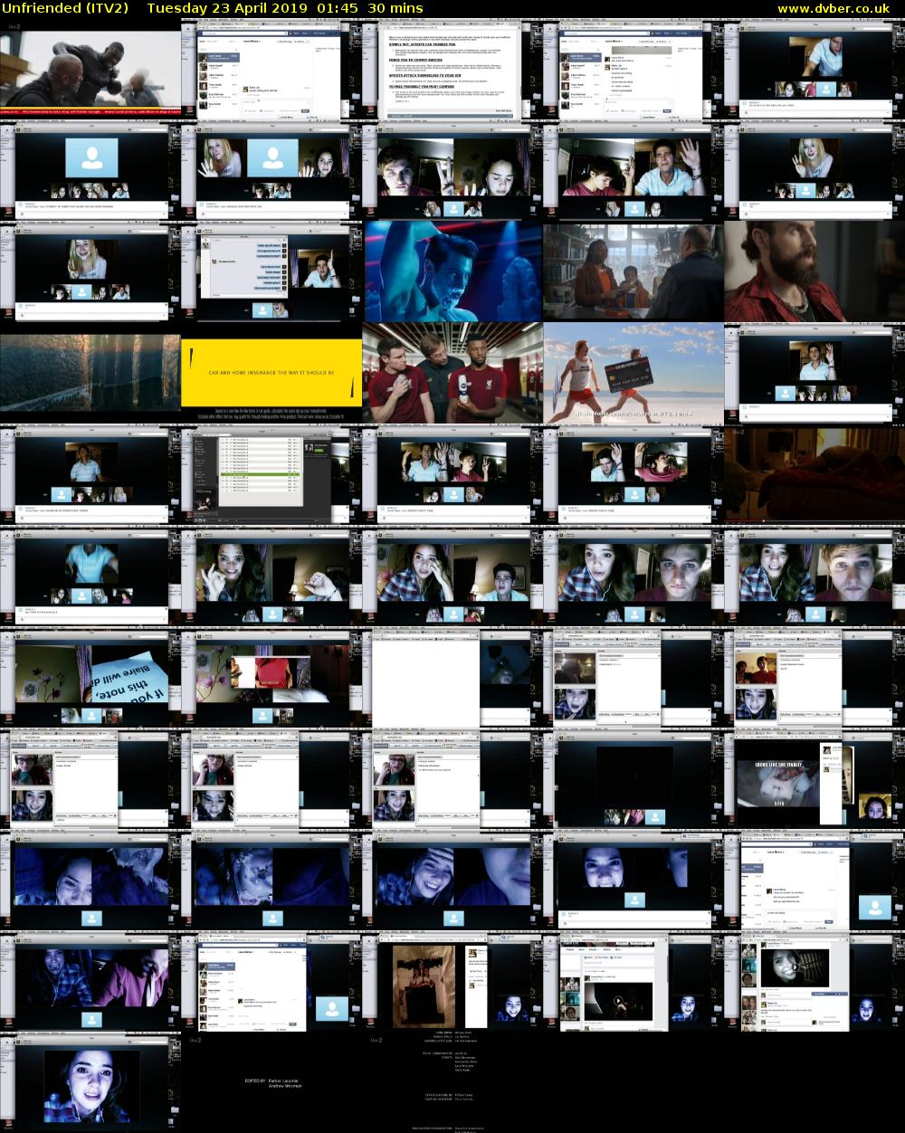 Unfriended (ITV2) Tuesday 23 April 2019 01:45 - 02:15