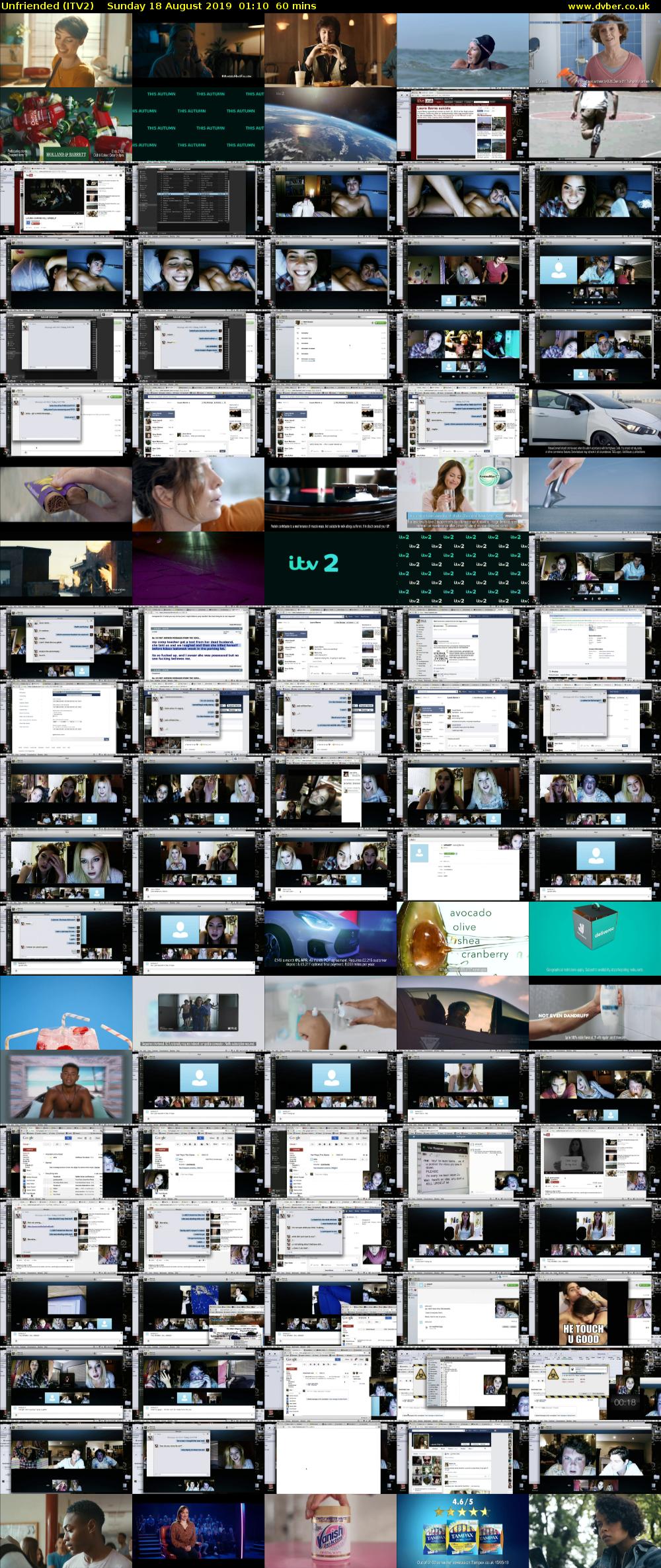 Unfriended (ITV2) Sunday 18 August 2019 01:10 - 02:10
