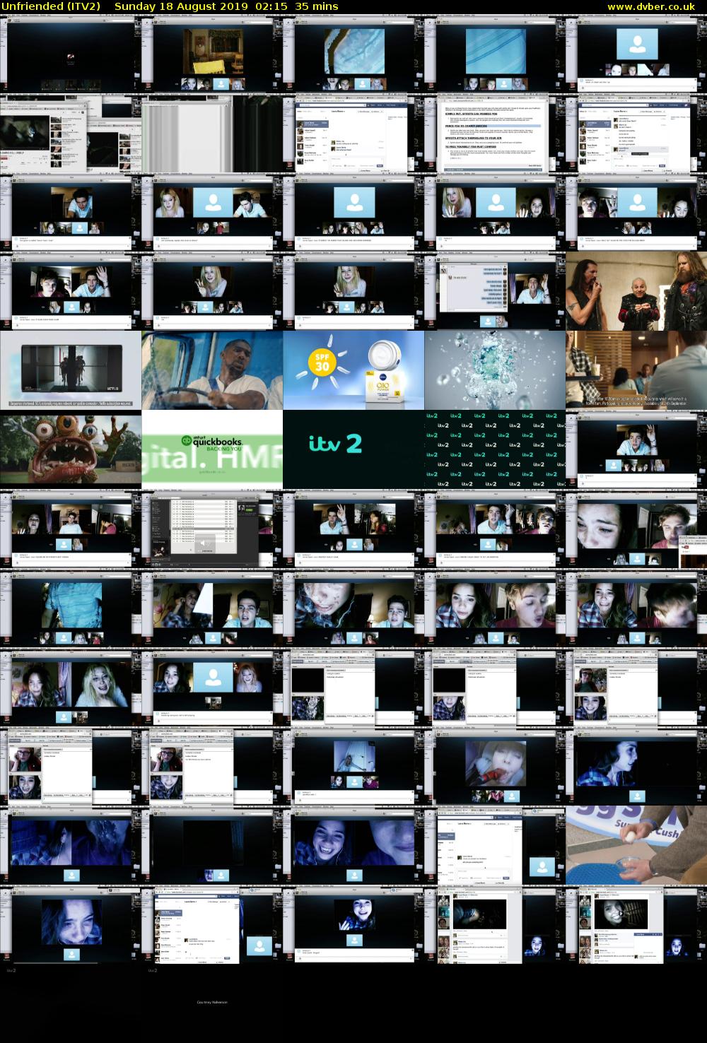 Unfriended (ITV2) Sunday 18 August 2019 02:15 - 02:50