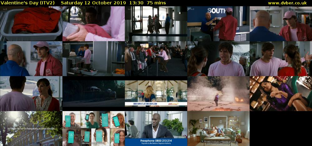 Valentine's Day (ITV2) Saturday 12 October 2019 13:30 - 14:45