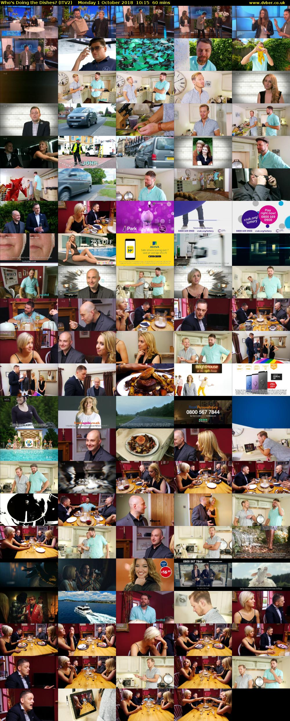 Who's Doing the Dishes? (ITV2) Monday 1 October 2018 10:15 - 11:15