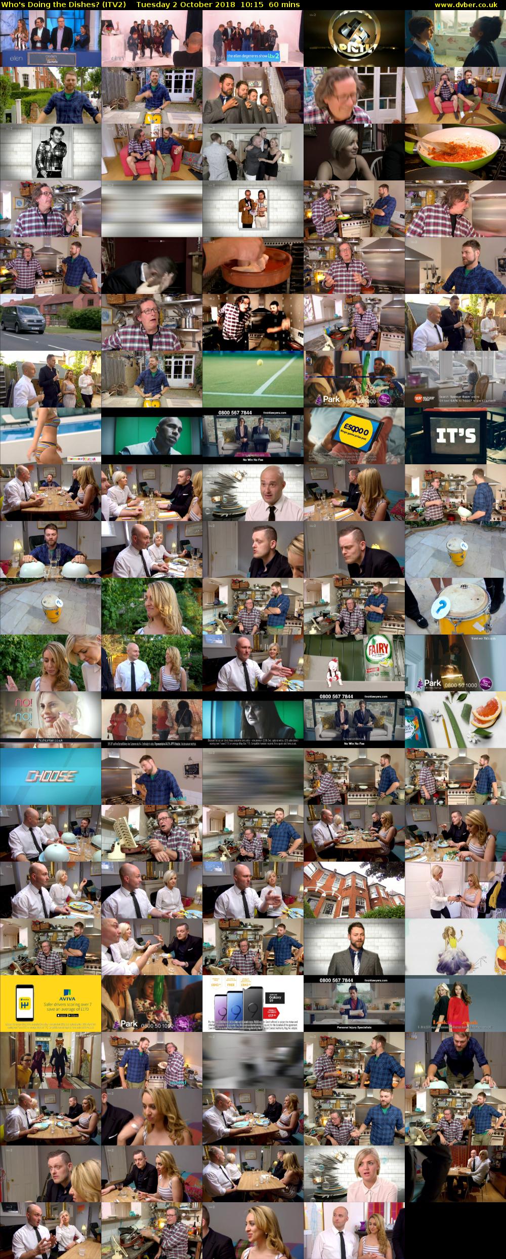 Who's Doing the Dishes? (ITV2) Tuesday 2 October 2018 10:15 - 11:15