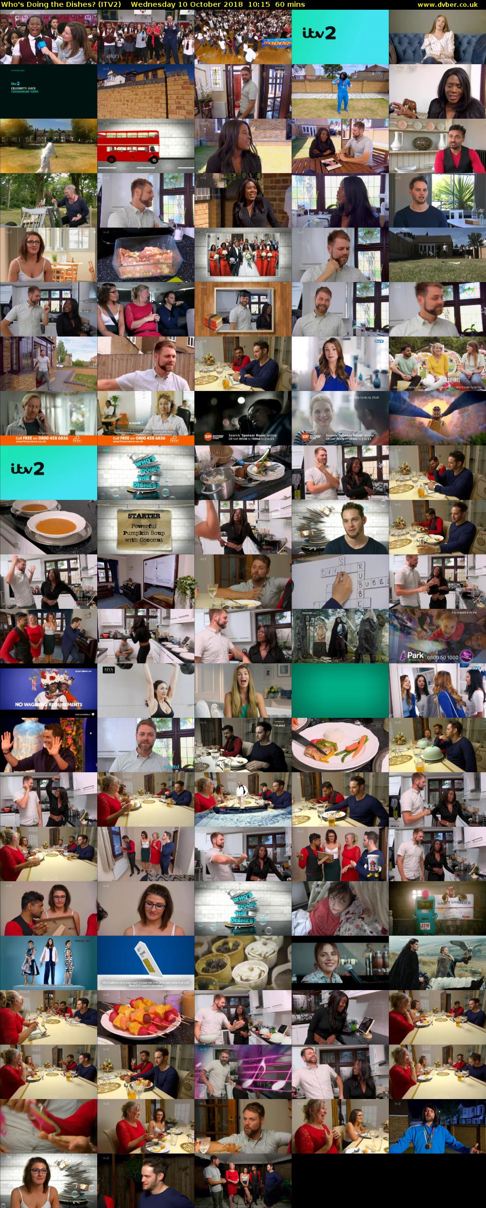 Who's Doing the Dishes? (ITV2) Wednesday 10 October 2018 10:15 - 11:15