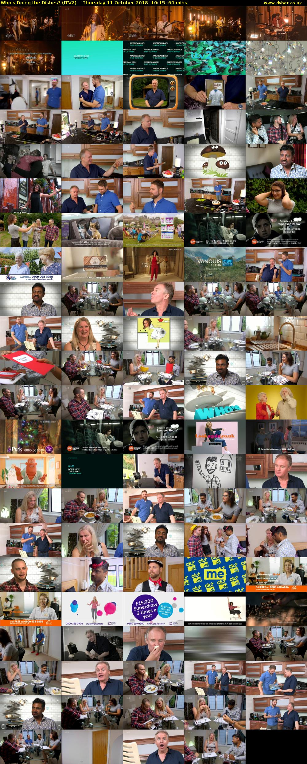 Who's Doing the Dishes? (ITV2) Thursday 11 October 2018 10:15 - 11:15