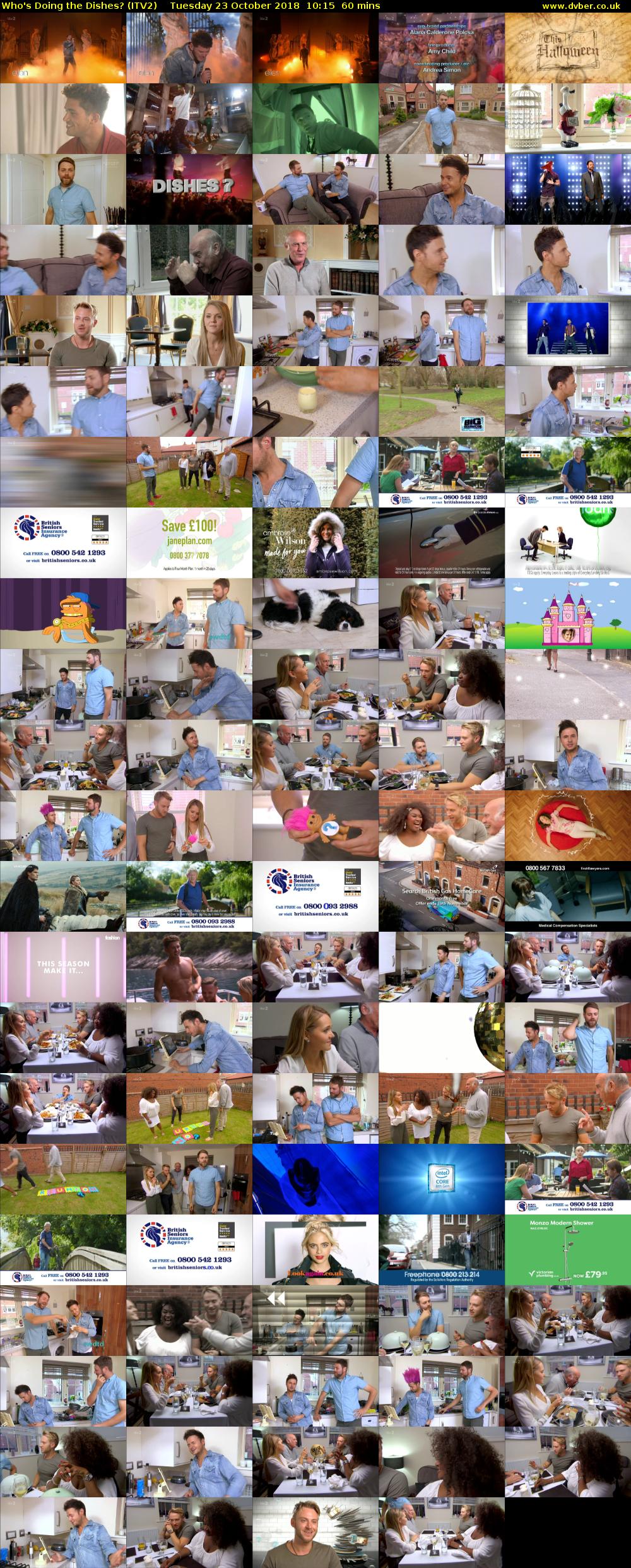 Who's Doing the Dishes? (ITV2) Tuesday 23 October 2018 10:15 - 11:15