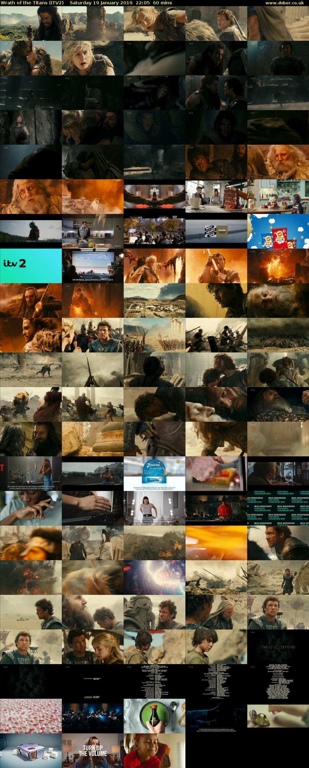 Wrath of the Titans (ITV2) Saturday 19 January 2019 22:05 - 23:05