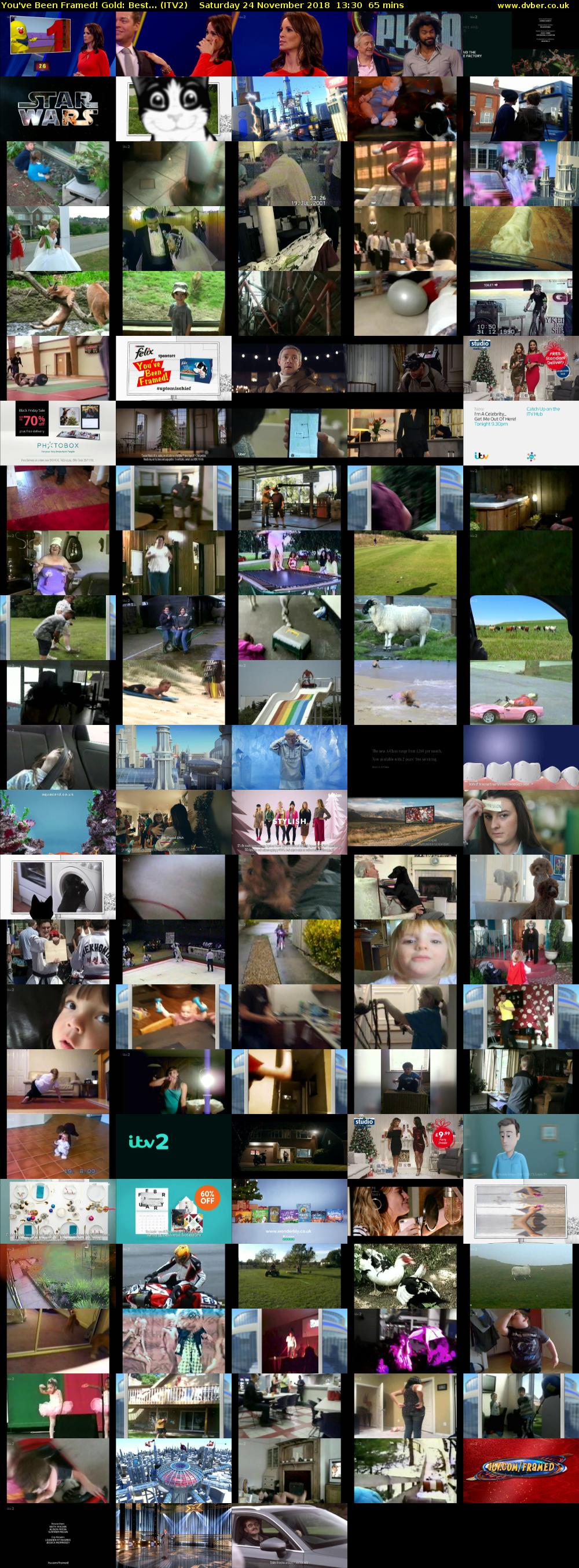 You've Been Framed! Gold: Best... (ITV2) Saturday 24 November 2018 13:30 - 14:35