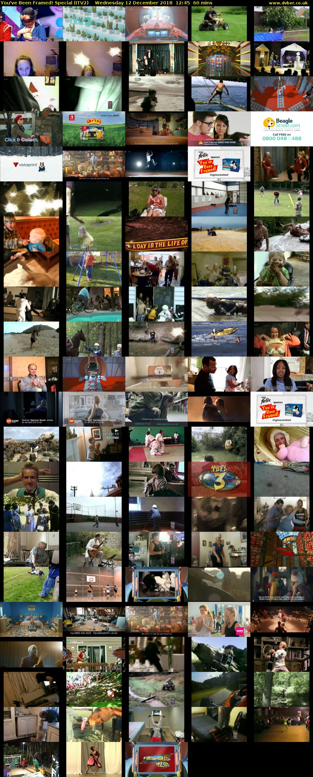 You've Been Framed! Special (ITV2) Wednesday 12 December 2018 12:45 - 13:45